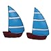 Generic 2pcs Miniature Dollhouse Bonsai Garden Landscape Sailing Boat Decor Blue RS.160.00