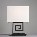XCJjJ New Chinese Fret Cloth Dimmable Bedroom Bedside P Living Room Study Classical Table Lamp