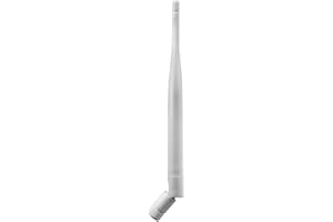 DERICAM Universal 2.4G 5dBi Antenna WiFi per Telecamera di Sicurezza/Router, WiFi Booster, Antenna Rimovibile, Espansore di Portata Wireless, Connettore Femmina RP-SMA all'Interno, 5dBi, Bianco