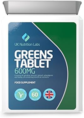 Green Super Foods | Greens Tablet | Unique Blend of Nutrient Dense Green Super Foods | Providing Beneficial Nutrients and Nourishment | Premium 600 MG | 60 Tablets | Food Supplement |2 Month Supply | Suitable for Vegetarian, Vegan diets| HURRY!! £10.00 Introductory SALE PRICE ends soon ★ 100% Money Back Guarantee ★