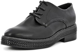 QUEEN HELENA Mocassini Classici Casual con Tacco Basso Eleganti Scarpe Basse Donna QH18546