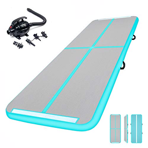 3M Esterilla Hinchable Air Track para Gimnasia con Bomba de Aire Eléctrica. Pista de Aire Inflable Tumbling Alfombrillas. Colchonetas Volteretas para de Aterrizaje, de Ejercicio, de Entrenamiento
