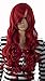 THZ Long Curly Weave women's Hair wig Dark Red wig
