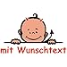 Produktbild Bunter Babyaufkleber mit Wunschtext - Motiv B683