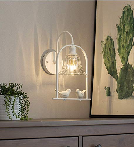 Nuova Lampada Da Parete Applique Applique Applique Lampada Da Parete Applique in Resina Europea Applique Moderne Applique in Ferro Battuto Soggiorno Comodino Illuminazione Creativa Gabbia Per Uccelli