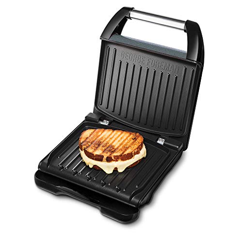 George Foreman 25041-56 Grill Barbecue Electrique 1650W Familial, Viande, Panini, Sandwich, Revêtement Antiadhésif - Gris