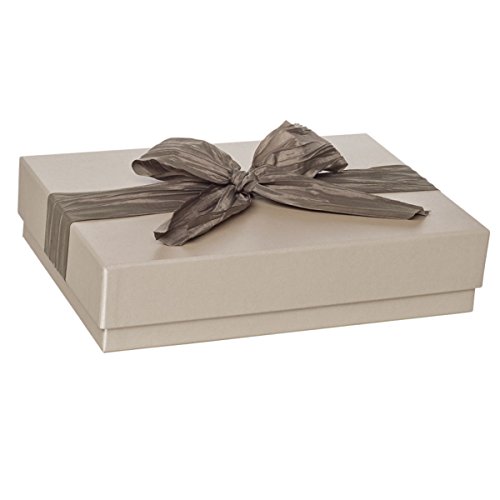 Rössler Mocca Box, edle Geschenkbox rechteckig, 310x220x70 mm m. Schleife
