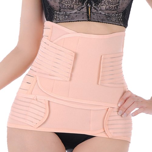 EQMUMBABY Postpartum Recovery Abdomen and Pelvis Slimming Shaper Wrapper Belt Breathable 2 in 1 - Size S