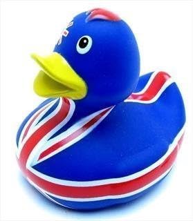 Union Jack Rubber Duck - Blue