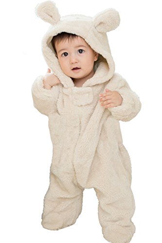Sweet Mommy Baby Unisex Bear Hooded Fleece Footies BE70