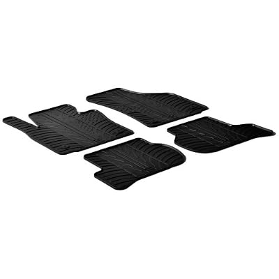Rubber Car Mats Set Tapis de Caoutchouc Seat Léon Cupra 1P plus Clips de Montage T Profil, 4 Pièces