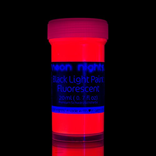 neon nights Fluoreszierende Schwarzlicht Farben für Kunst und Wohnraum | Leuchtfarben mit Glow-Effekt unter UV-Licht | 8 x 20ml Neon-Farben - 9