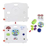 Seelux Kinder Laufstall Laufgitter aus Kunststoff mit Tür und Spielzeugboard in 4 Größen - 6