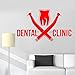 Produktbild Ajcwhml Neue zahnklinik wandaufkleber stomatologie zahnpflege Logo Emblem zahnklinik Vinyl Aufkleber büro wanddekoration wandbild 96 cm x 56 cm