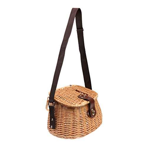 MagiDeal Vintage Osier Panier à Poisson de Pêche Pièges Cage Pêcheur Case