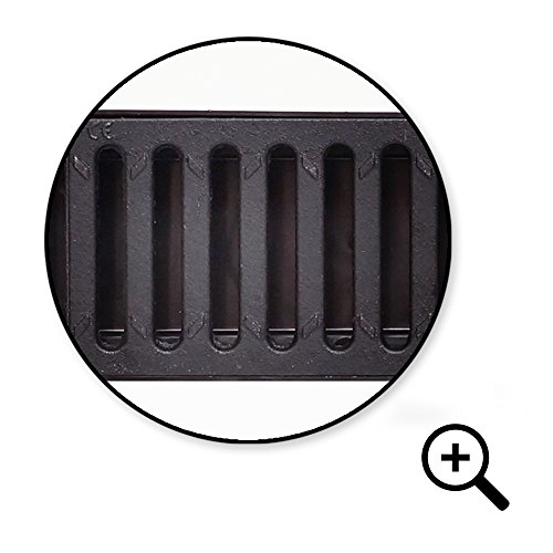 3m Entwässerungsrinne Tiefe 148mm Belastungsklasse C250, Gußrost komplett SET (schwarz) - 3