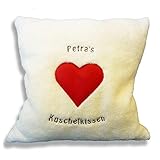 Kuschelkissen mit Herz aus Filz und Name Bestickt, personalisiertes Plüsch Kissen, kuschelweich, individuell Bestickt mit Text Kuschelkissen mit Herz aus Filz und Name Bestickt, personalisiertes Plüsch Kissen, kuschelweich, individuell Bestickt mit Text