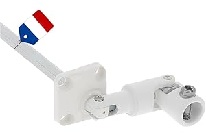 COPPERCART Sortie de Caisson 30° pour Volet Roulant – Longueur 175 mm – Articulation 6 Pans 7 mm – Déport Manivelle 43 mm – Finition Blanche – D841NG – Pose Facade ou Coffre