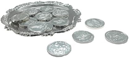 Wedding Arras Biblicas in Silver with Gift Box and Small Round Tray for the Link.