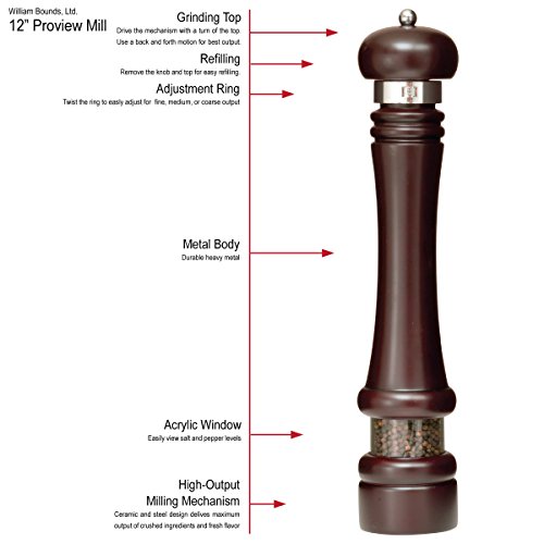 Pfeffermühle dunkelbaun glänzend 16 “ ca. 40 cm Holz - 2