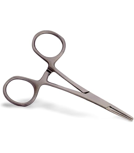 2 Stück Edelstahl-Pinzeten Set – Gerade & Gebogen, 12,5 Cm, Mit Verriegelung Für Tierpflege & Hobby