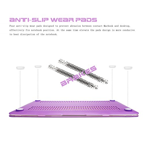 Elegantes und leichtes Cover Ultra Dünn Schutz Hülle Case Cover Schutzabdeckung Hardcase Notebook Hülle Hartschale Etui für Apple Macbook Air 13.3 Zoll(Modellnummer:A1369/A1466/760) in lila - 8