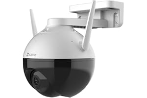 EZVIZ Zewnętrzna kamera bezpieczeństwa Wi-Fi 1080P CCTV kolorowa noktowizor Pan and Tilt z wykrywaniem Al Human Detection, widoczność 360 stopni dla szerszej ochrony, odporna na warunki atmosferyczne
