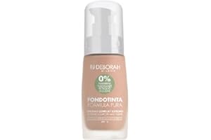 Deborah Fondotinta Formula Pura N.01 Fair Senza Parabeni, Tenuta e Comfort Estremi con Filtro Anti Inquinamento, SPF15 - 30 ml
