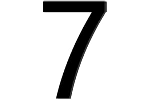 LIBAIDZ Hausnummer Klebend Nr.7,Höhe 9,5 cm,Ziffer zum Aufkleben aus Acryl,Hausschild für Draußen,Hausnummern,für Außen,Briefkasten,Tür,Wetterfest,Ziffern zum Aufkleben,Matt Schwarz