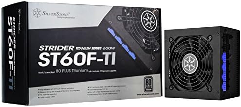 SilverStone SST-ST60F-TI - Strider Titanium Series, 600W 80 Plus Titanium ATX PC Power Supply, 120mm, 100% modular
