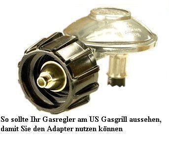 Adapter US III auf Propanflasche deutsche Norm für amerikanische Grills - 2