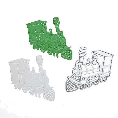 Amazingdeal365 Alte modische Zug Metall Form Schablonen Schneiden DIY Dekor Sammelalbum Karten Buchzeichen Lesezeichen als Geschenk für Freunde Geburtstag Kinder,Kindergarten Hobby Schule Handarbeit Unterricht usw. Ein tolles Geschenk! - 2