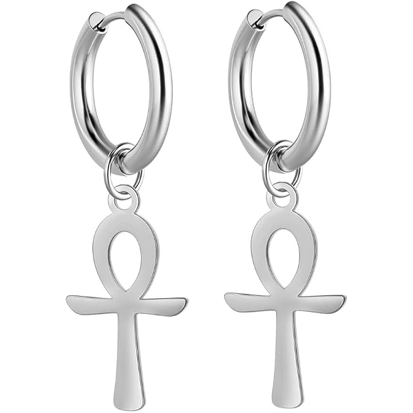 FaithHeart Collier Homme Croix Ankh Égyptienne Acier Inox 316L – Chaîne Réglable 55+5 Cm, Symbole De Vie Et Protection