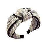 Damen Strick Perlen Stirnband Ohrwärmer Winter Kopfband Haarband gehäkelt Gestricktes Damen Stirnband, warmes Haarband mit weichem Fleece Winter Gestrickte Stirnband - Häkeln Headwrap Häkeln Stirnband Haarband Headwrap Hut Cap Ohr wärmer Stirnband Feinstrick mit Strass Nieten Applikation und weichem Fleece Innenfutter, Haarband, Headband