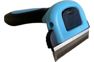 POWAKKA Cepillo Quitapelos Mascotas con cabezal removible Perros y Gatos Peine para Mascotas Quitar y Limpiar el Pelo Muerto Carda con Púas Flexible de Acero Inoxidable para Desenredar y Peinar a Mascotas