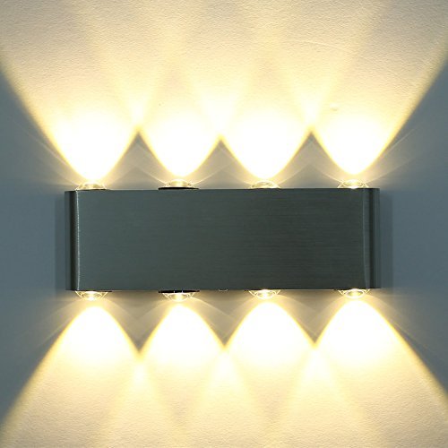Preisvergleich Produktbild Amzdeal 8W LED Wandleuchte 8leds 2700 Kelvin warmweiß