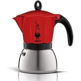 Bialetti 0004922 - Cafetera para 3 tazas (aluminio y acero inoxidable), color rojo