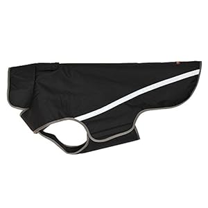 BLACKDOGGY Blackdog Chaleco Impermeable Reflectante para Perros pequeños, medianos y Grandes, Color Negro