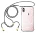 Produktbild Motiv Spruch Mandala Schrift auf transparent Case Halsband mit Seil Schnur Kordel Halskette Handykette zum umhängen Handyband kompatibel mit Samsung Galaxy S9 Be Positiv M16#4