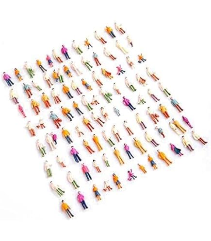 Figurines 1/43 – 30 Personnages Peints – Pour Maquettes Trains Échelle O – Scènes Miniatures Gare, Ville, Maison De Poupée