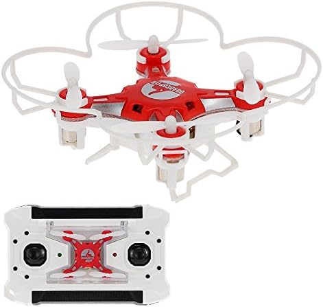 FQ777-124 Mini Micro Nano Drone With Remote Control Transmitter 4CH 6Axis Gyro Pocket Quadcopter CF Mode Headless One Key To Return 3D Roll MAV RTF (Red)