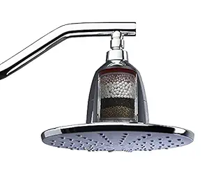 WaterScience CLEO SFR-519 Rain Shower Head Filter for Hard Water Softening & Conditioning - High Hardness Cartridge with Shower Arm for Borewell/Tanker Water