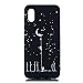 Produktbild Everainy Kompatibel für Xiaomi Mi 8 Pro Hülle Silikon Bumper Gummi Kreativ Cover Hüllen für Xiaomi Mi 8 Pro Handyhülle Stoßfest TPU Stoßstange Schwarz Schutzhülle (Mond)