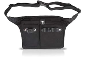 Wytino 4-in-1 Multifunktionale tragbare Schere Taillentasche Make-up Pinsel Taillentasche Friseur Werkzeug Organizer Tasche (Schwarz)