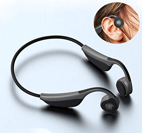 LIMSON Auriculares Inalambricos, Cascos Bluetooth de Conducción ósea de Oreja Abierta,IPX55 a Prueba de Agua,audifonos música con micrófono para Deportivos Correr Trotar Ciclismo