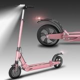 Trottinette Électrique Adulte - Scooter Électrique Pliant,350W Moteur,Batterie Longue Durée De 18 Milles,Vitesse Maximale 30 km/h,Scooter Électrique Léger pour Enfants(FR avec Garantie) (S1-Rose)