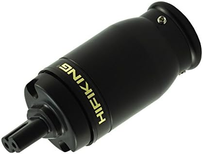 HiFiKing High-End Aluminum Shell C7 IEC Power Plug Connector, Gold Plated Contacts, Black