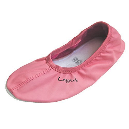 Schwarz, Weiß, Jensblau, Rosa, Pink, Hellblau, Lachsrot Gymnastikschuhe, Ballettschuhe, Schläppchen, Turnschläppchen, Tanzschuhe mit Ledersohle. Gr. 30-44