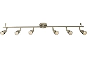 ENDON Saxby Amalfi 50W 6 Light Satin Nickel Decorative Commercial Domestic Adjustable Spotlight Bar