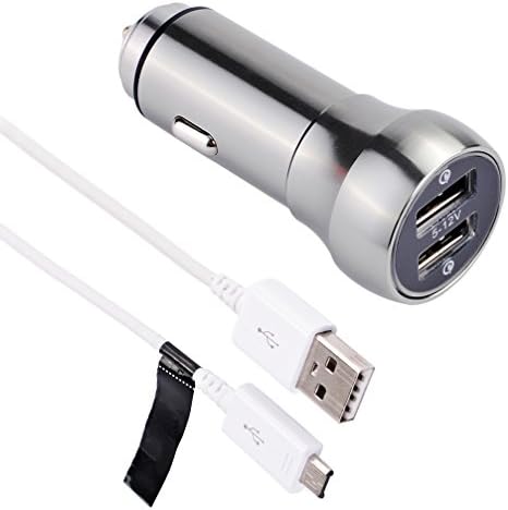 Akinger Fast USB Car Charger 3.0 48W Dual Electric Car Phone Charger All Metal for Samsung/Motorola/LG/HTC and Other Smartphone